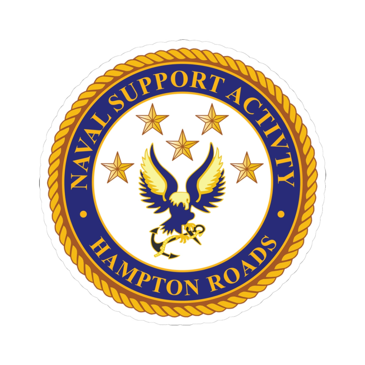 Kiss-Cut Stickers - Navy - Naval Support Activity - Hampton Roads