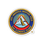 Die-Cut Magnet - Navy - USS Undersea Warfare Field - San Clemente Island - Crest - 3D - Enhanced