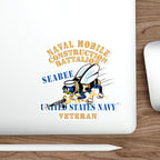 Die-Cut Vinyl Sticker - Navy - Seabee - Veteran