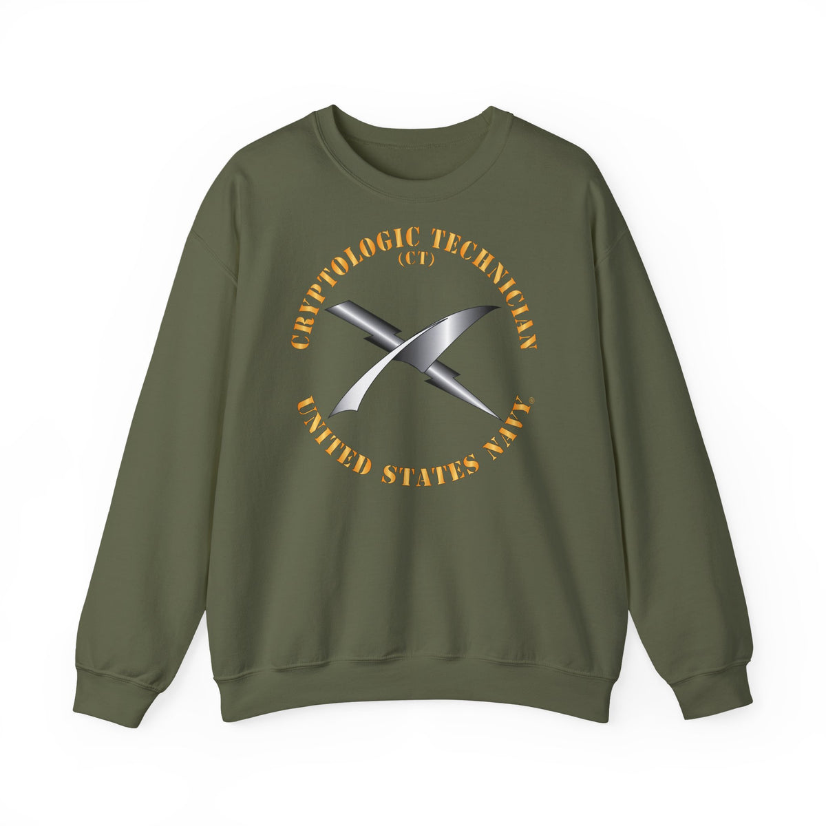 Unisex Heavy Blend™ Crewneck Sweatshirt - Navy - Rate - Cryptologic Technician (CT)