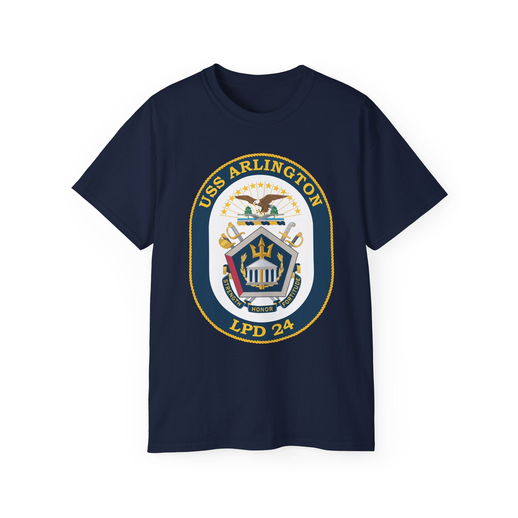 Unisex Ultra Cotton T-Shirt - Navy - USS Arlington (LPD-24) wo txt