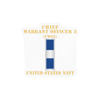 Kiss-Cut Vinyl Decal - Navy - Chief Warrant Officer 3 - CW03