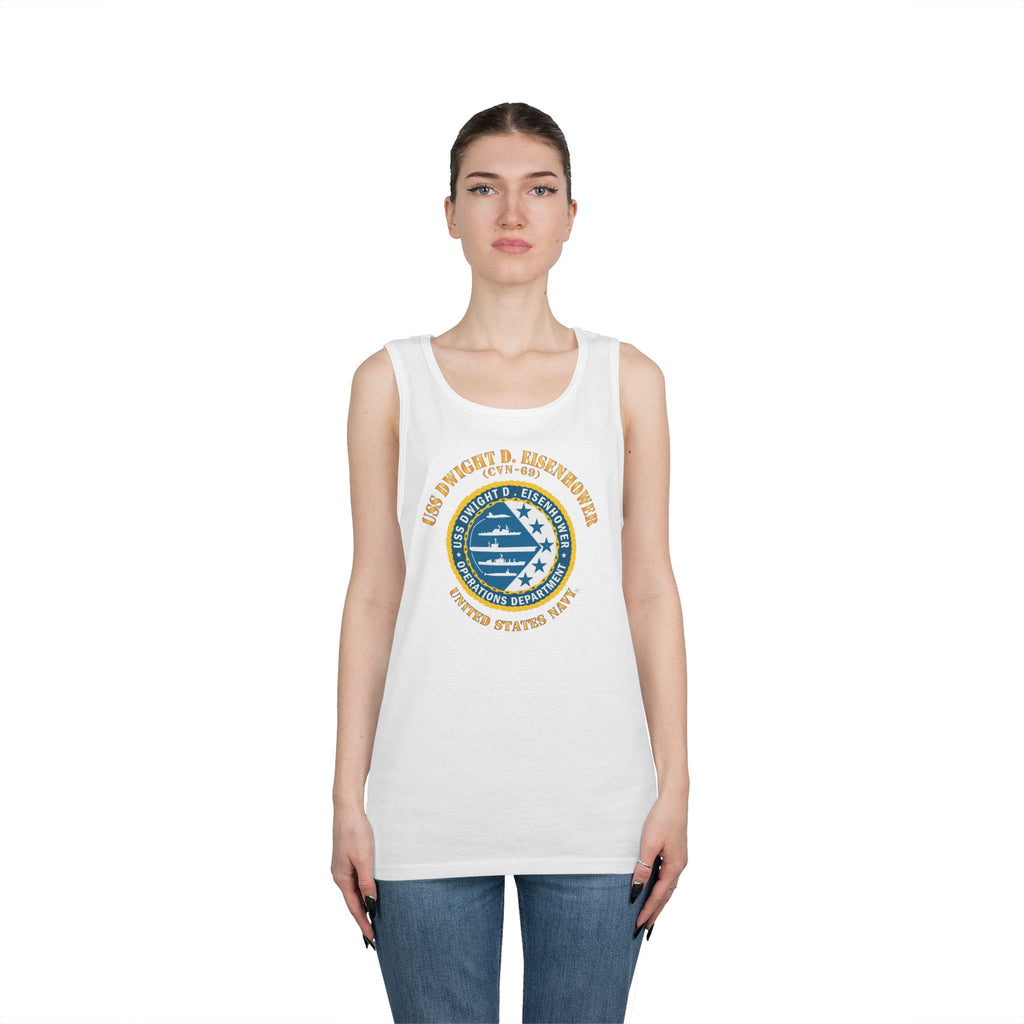 Unisex Heavy Cotton Tank Top - Navy - USS Dwight D. Eisenhower (CVN-69) - Operations Department