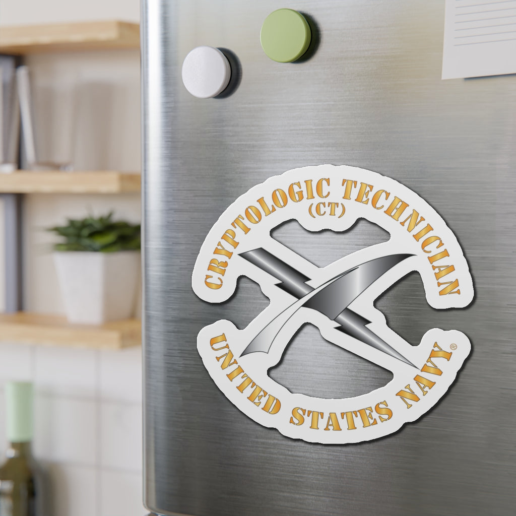 Die-Cut Magnet - Navy - Rate - Cryptologic Technician (CT)