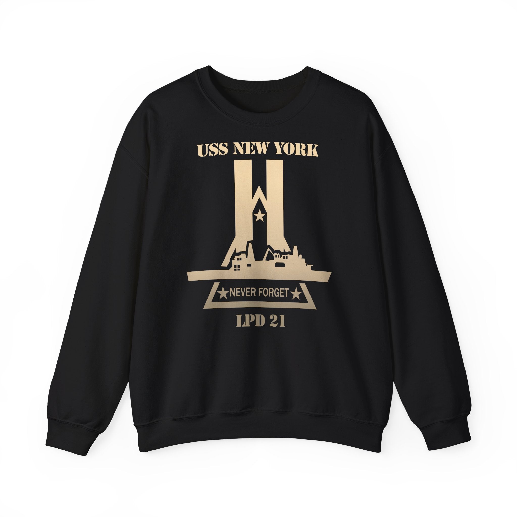 Unisex Heavy Blend™ Crewneck Sweatshirt - Navy - USS New York (LPD-21) wo Txt X 300