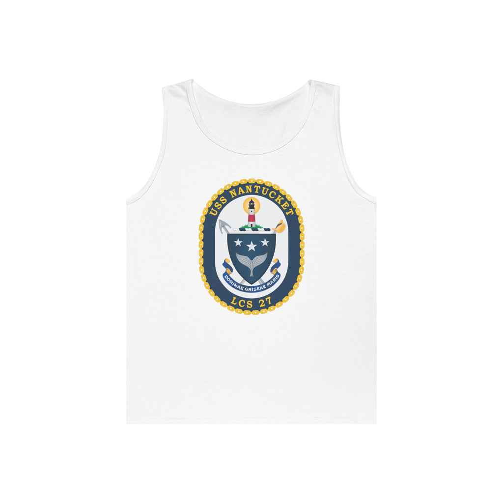 Unisex Heavy Cotton Tank Top - Navy - USS Nantucket (LCS-27) wo txt