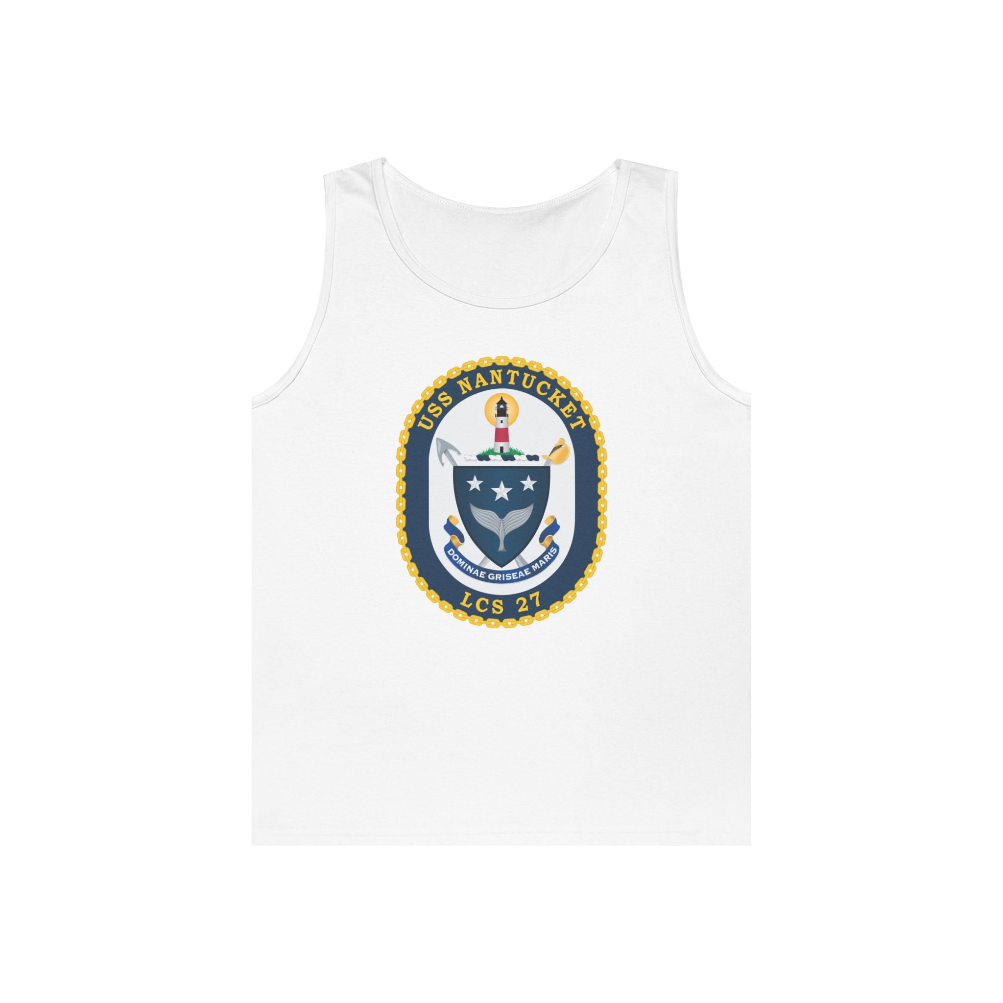 Unisex Heavy Cotton Tank Top - Navy - USS Nantucket (LCS-27) wo txt