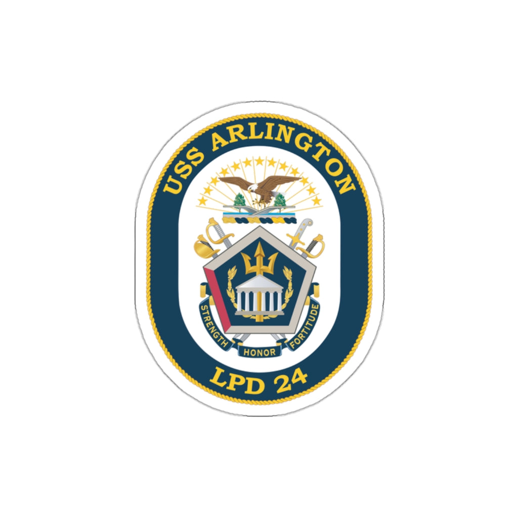 Die-Cut Vinyl Sticker - Navy - USS Arlington (LPD-24) wo txt