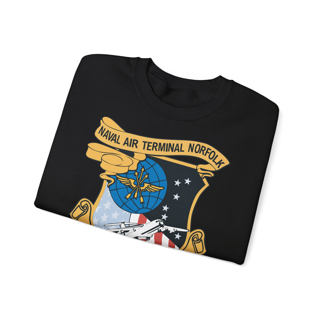 Unisex Heavy Blend™ Crewneck Sweatshirt - Navy - Naval Air Terminal Norfolk wo Txt