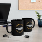 Black Mug (11oz, 15oz) - Navy - Submarine Badge - Silver