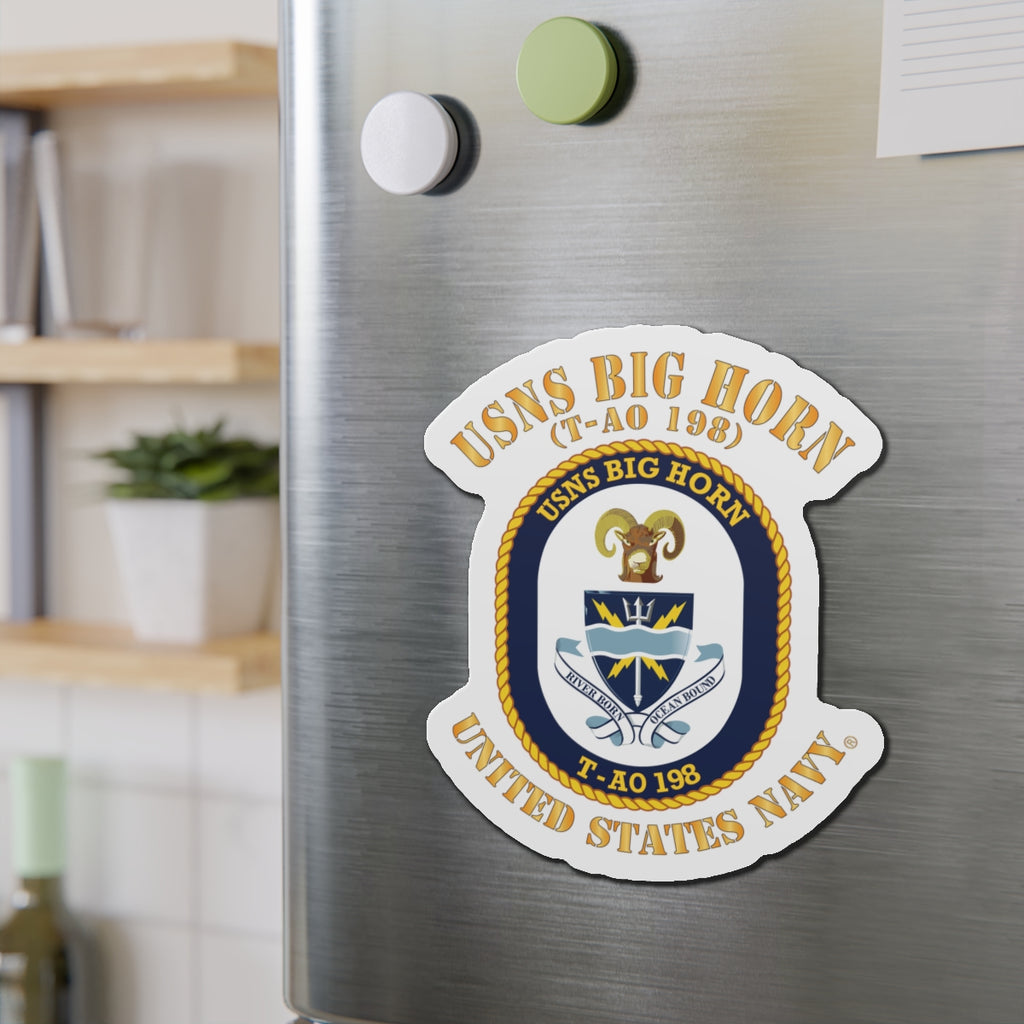 Die-Cut Magnet - Navy - USNS Big Horn (T-AO 198)