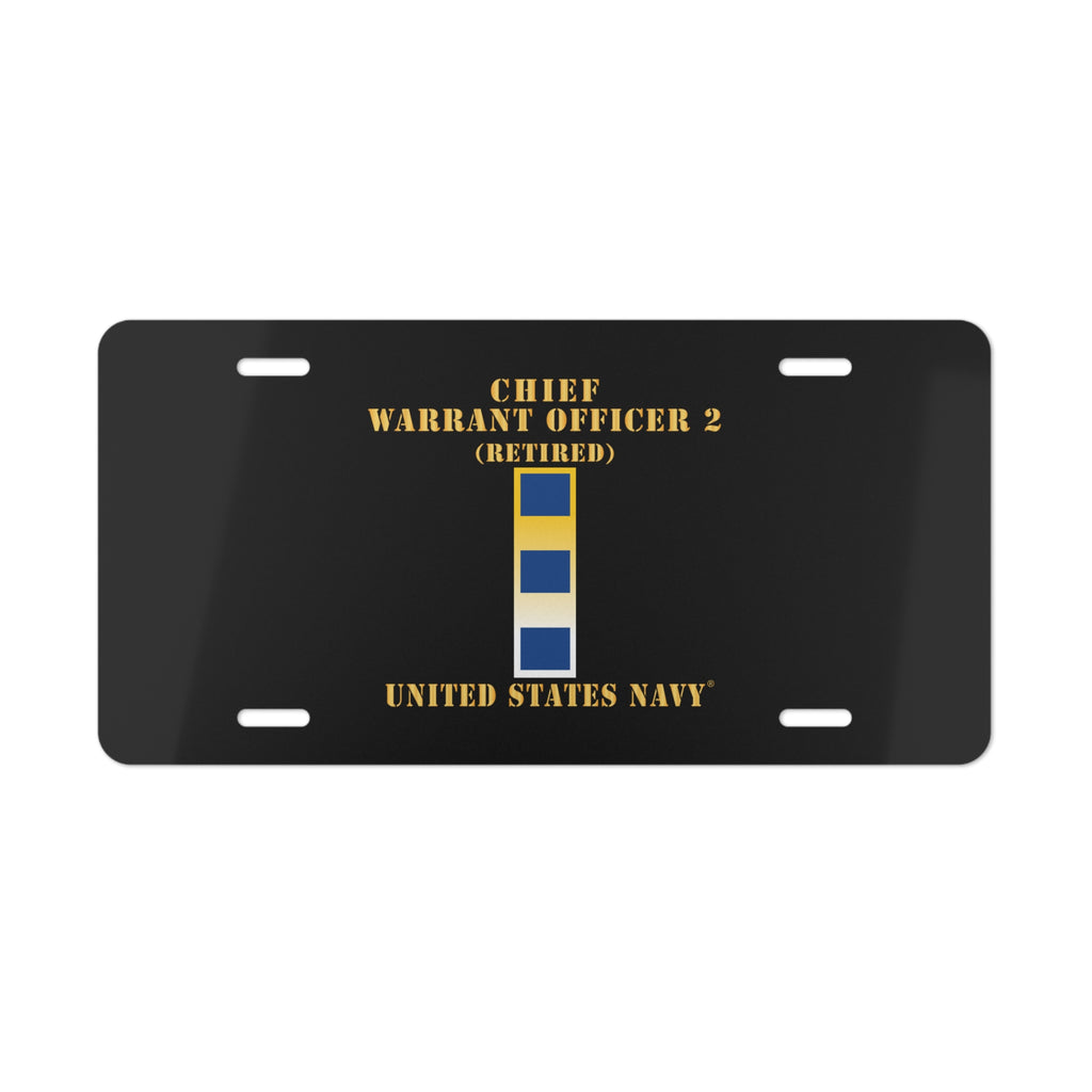 Vanity License Plate - Navy - Chief Warrant Officer 2 - CW02 - Retired