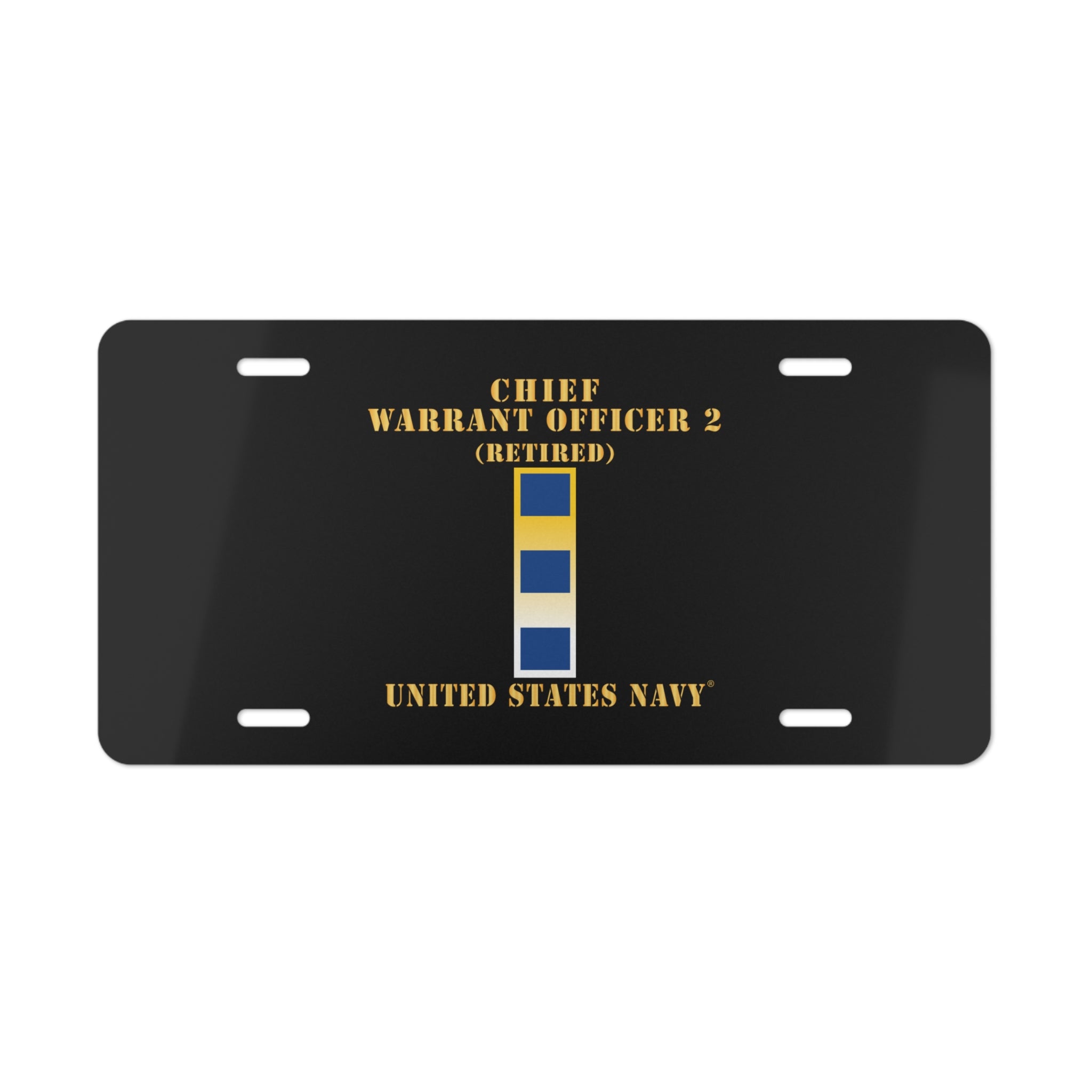 Vanity License Plate - Navy - Chief Warrant Officer 2 - CW02 - Retired