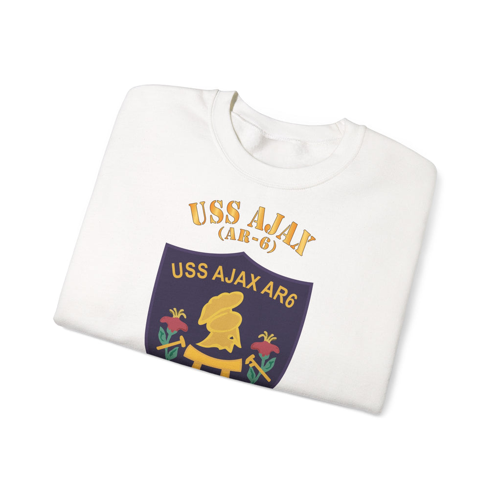 Unisex Heavy Blend™ Crewneck Sweatshirt - Navy - USS Ajax (AR-6)