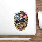 Die-Cut Vinyl Sticker - WAVES - Women Accepted for Volunteer Emergency Service WWII - 3D - Enhanced