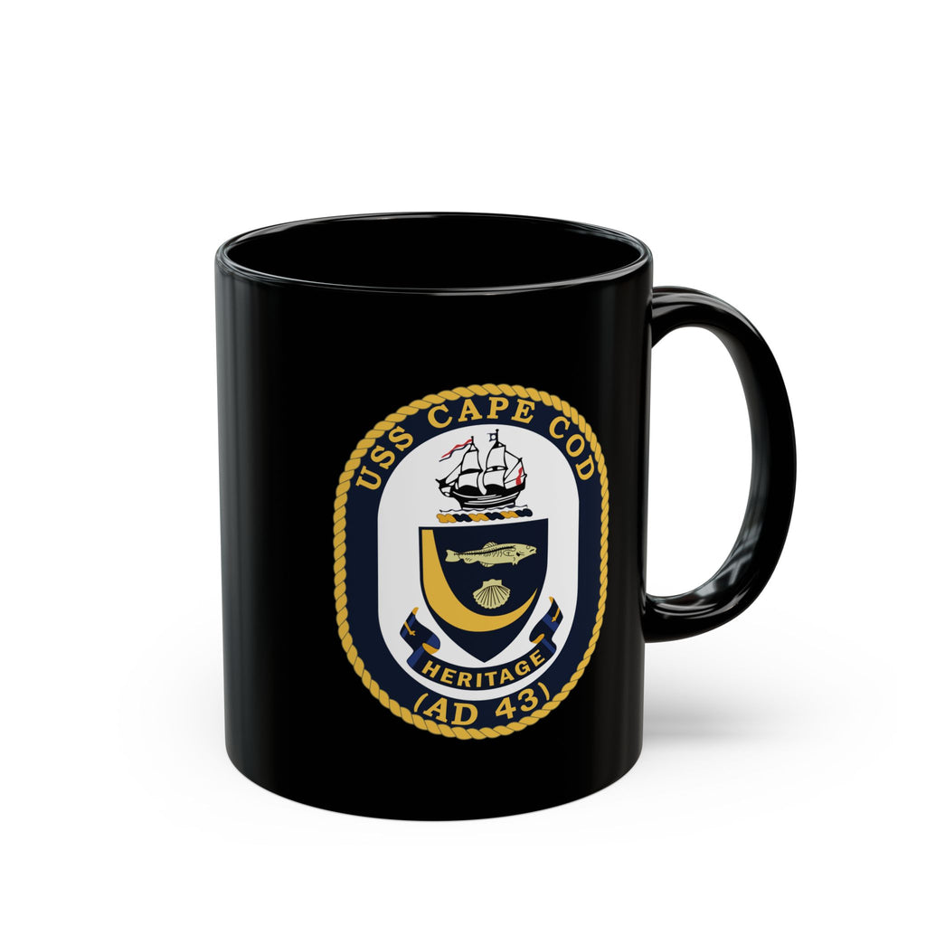 Black Mug (11oz, 15oz) - Navy - USS Cape Cod (AD 43) wo txt X 300
