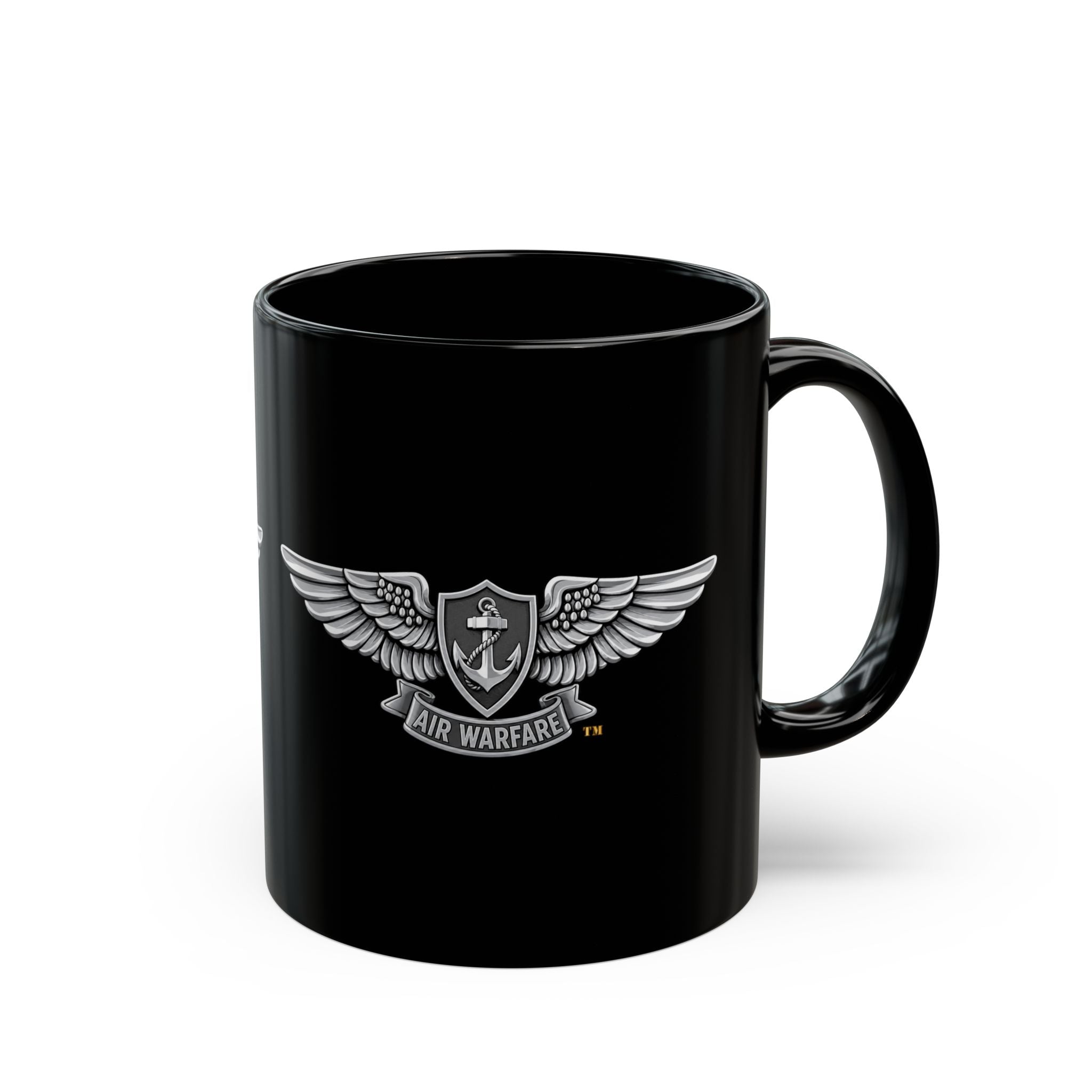 Black Mug (11oz, 15oz) - Navy - Badge - Enlisted Aviation Warfare Specialist wo txt