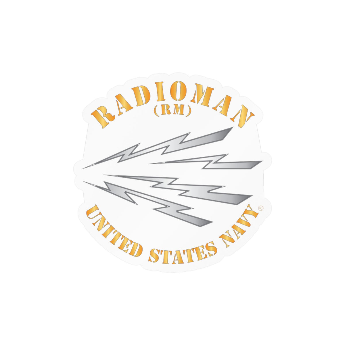 Kiss-Cut Vinyl Decal - Navy - Rate - Radioman (RM)