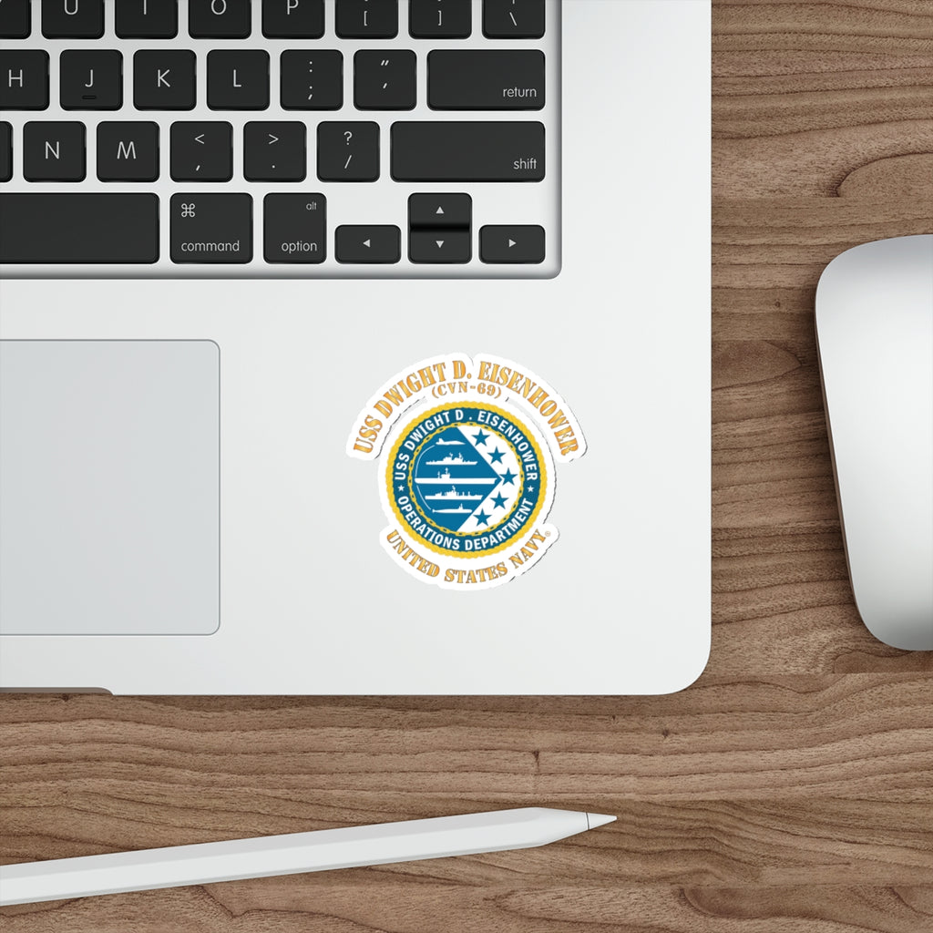 Die-Cut Vinyl Sticker - Navy - USS Dwight D. Eisenhower (CVN-69) - Operations Department