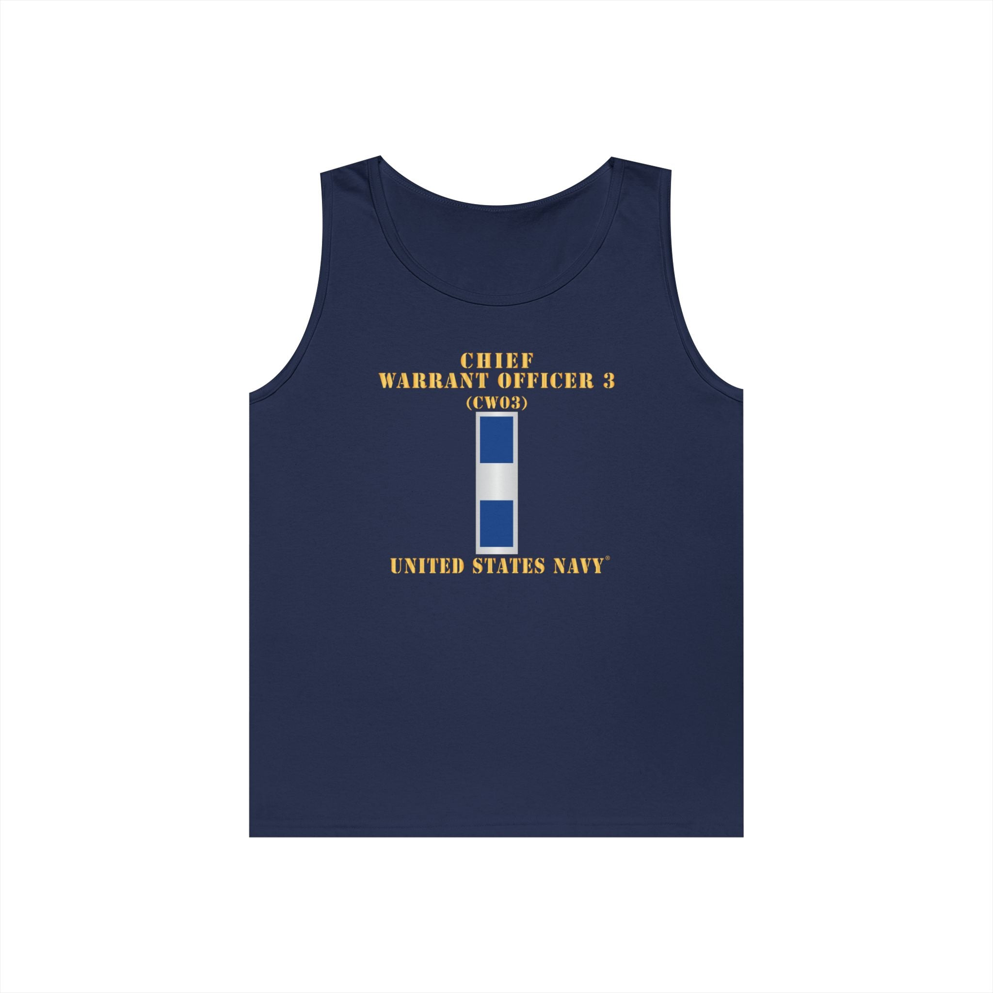 Unisex Heavy Cotton Tank Top - Navy - Chief Warrant Officer 3 - CW03
