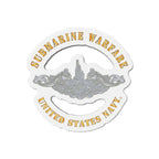 Die-Cut Magnet - Navy - Submarine Badge - Silver