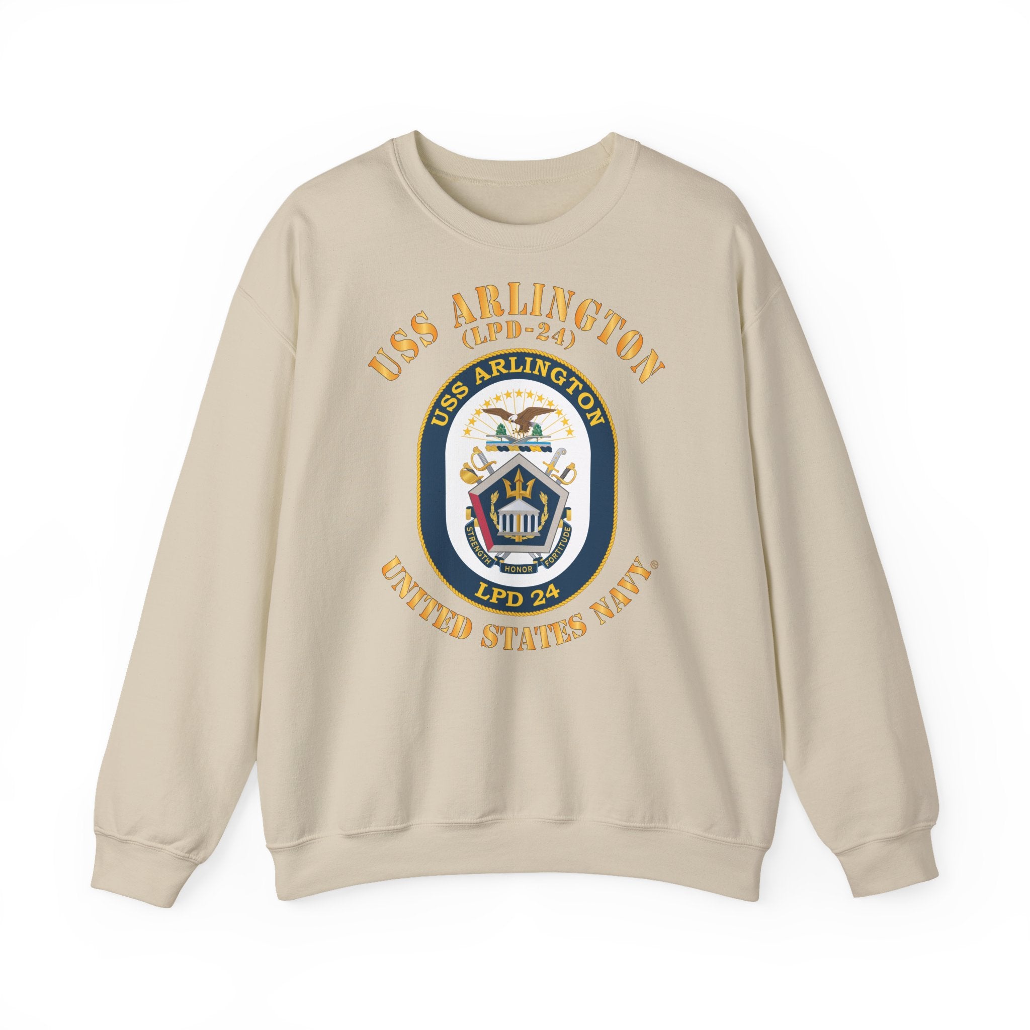 Unisex Heavy Blend™ Crewneck Sweatshirt - Navy - USS Arlington (LPD-24)