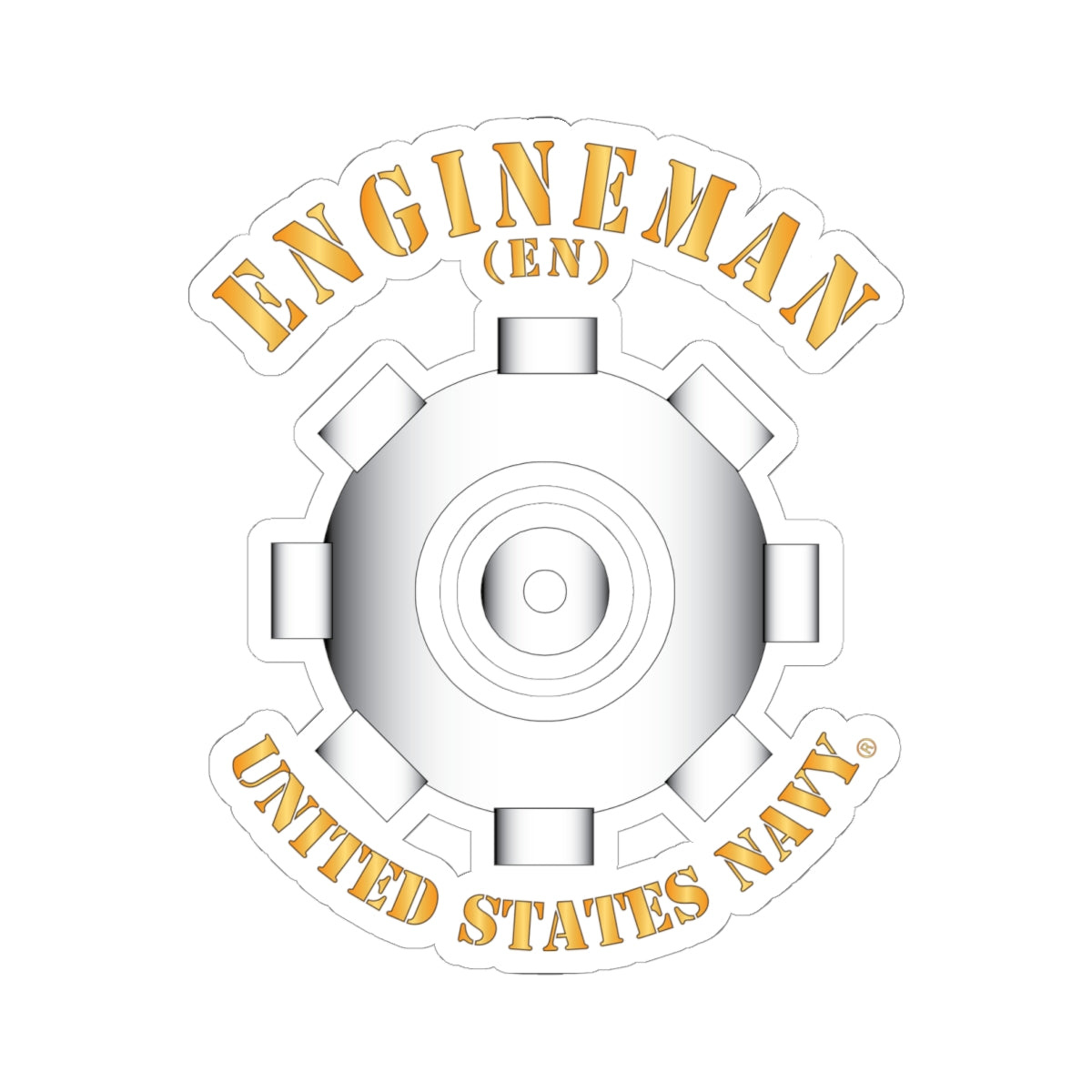 Kiss-Cut Stickers - Navy - Rate - Engineman (EN)