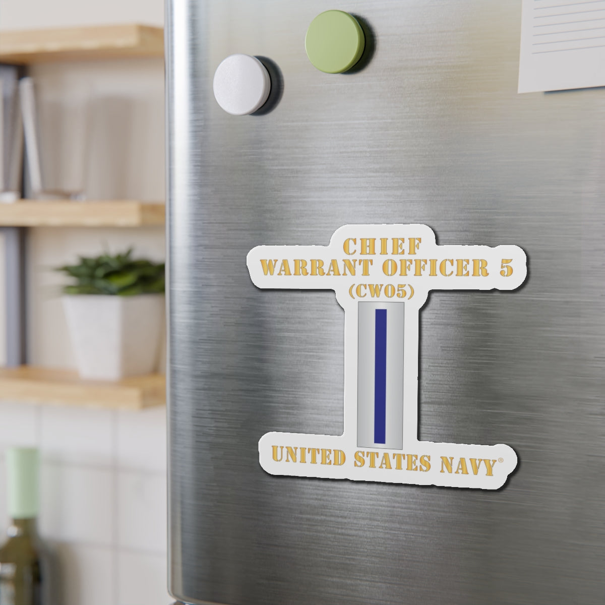 Die-Cut Magnet - Navy - Chief Warrant Officer 5 - CW05