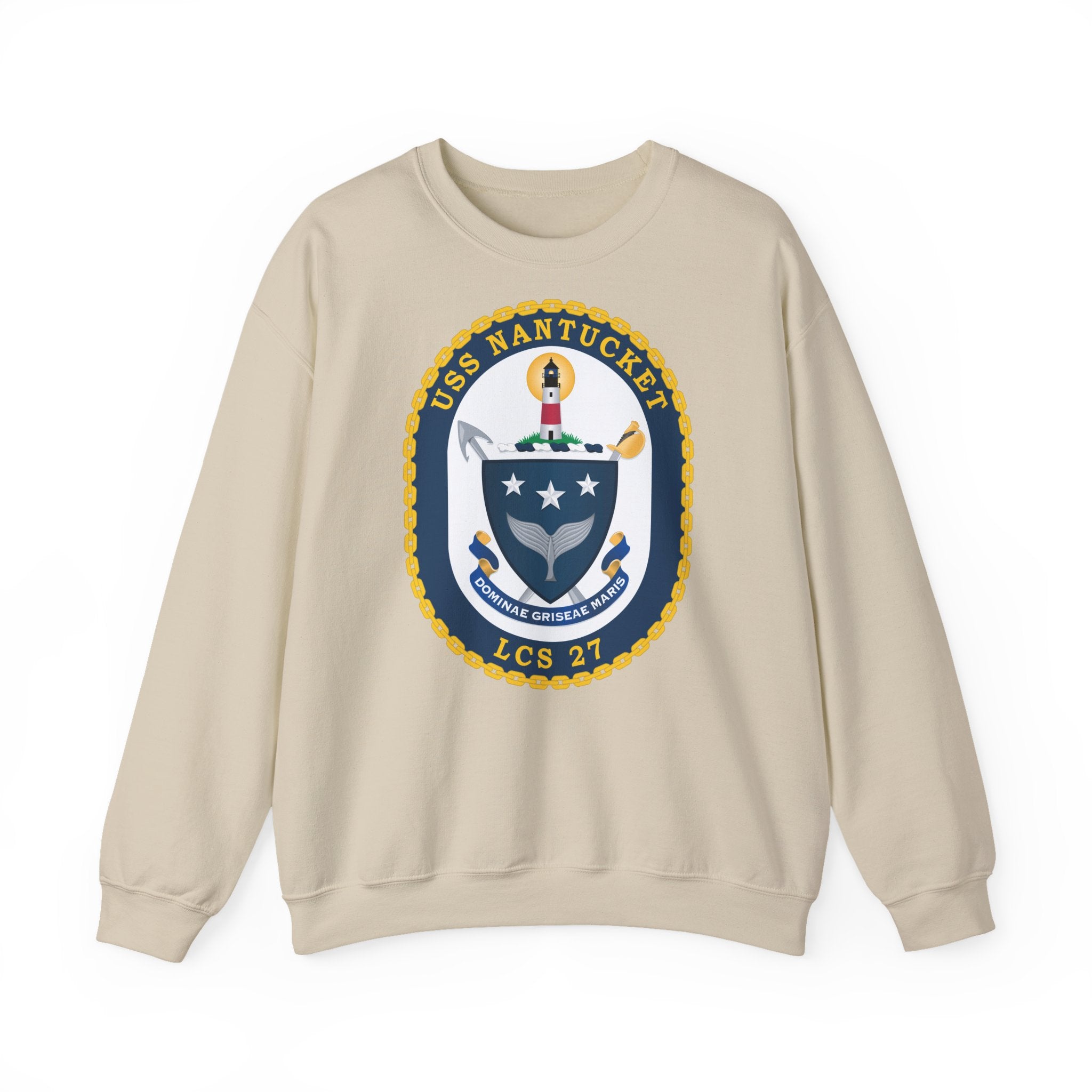Unisex Heavy Blend™ Crewneck Sweatshirt - Navy - USS Nantucket (LCS-27) wo txt