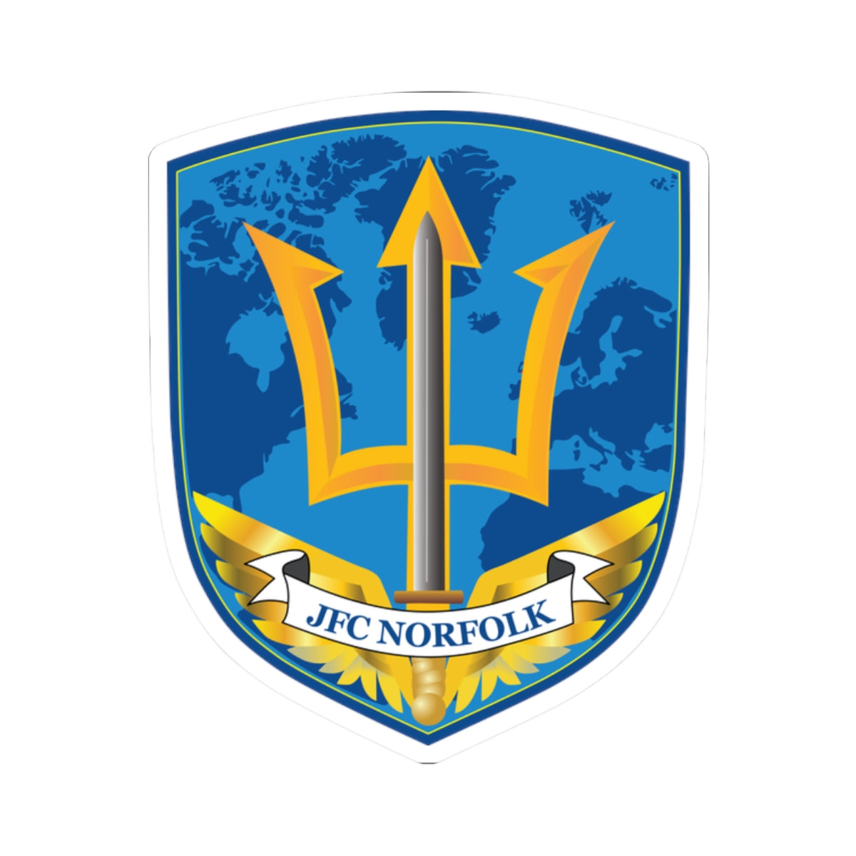 Kiss-Cut Stickers - Navy - Joint Force Command - Norfolk wo Txt X 300