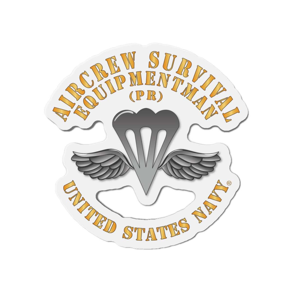 Die-Cut Magnet - Navy - Rate - Aircrew Survival Equipmentman (PR)