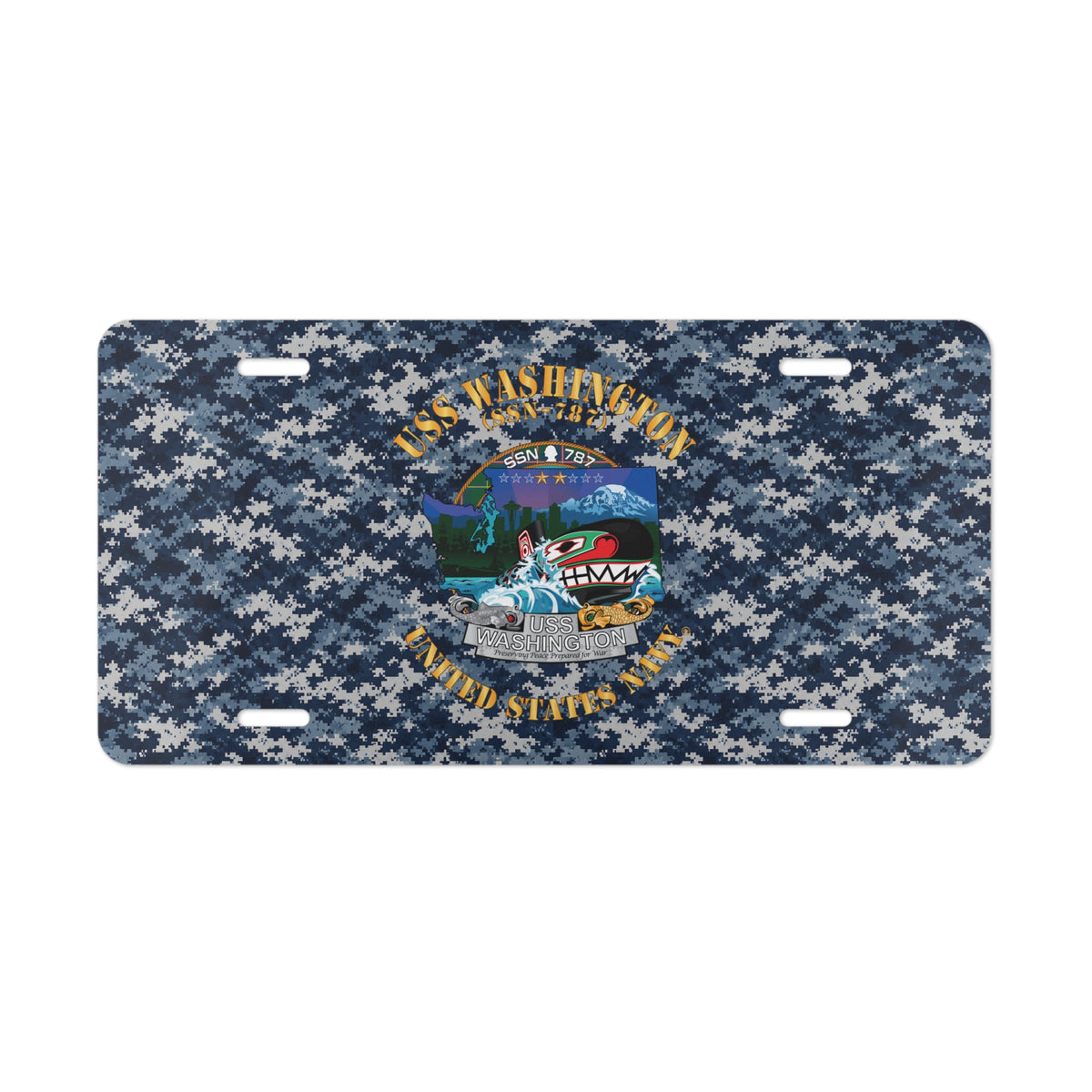 Vanity License Plate - Navy - USS Washington (SSN-787) X 300