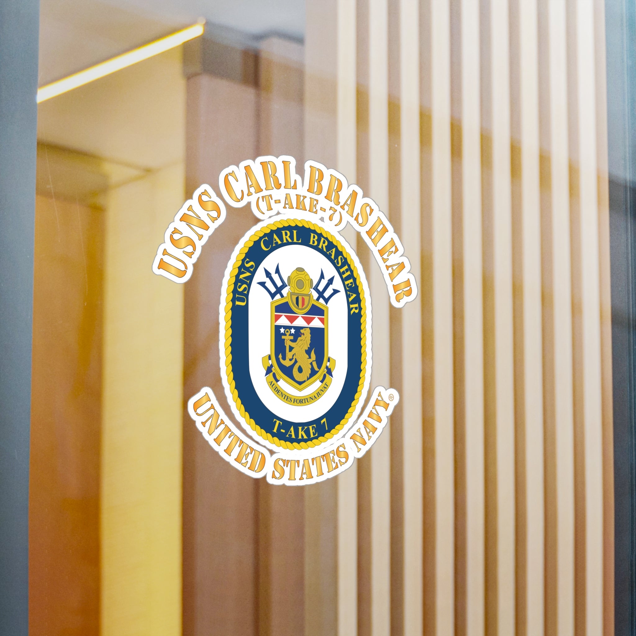 Kiss-Cut Vinyl Decal - Navy - USNS Carl Brashear (T-AKE 7)