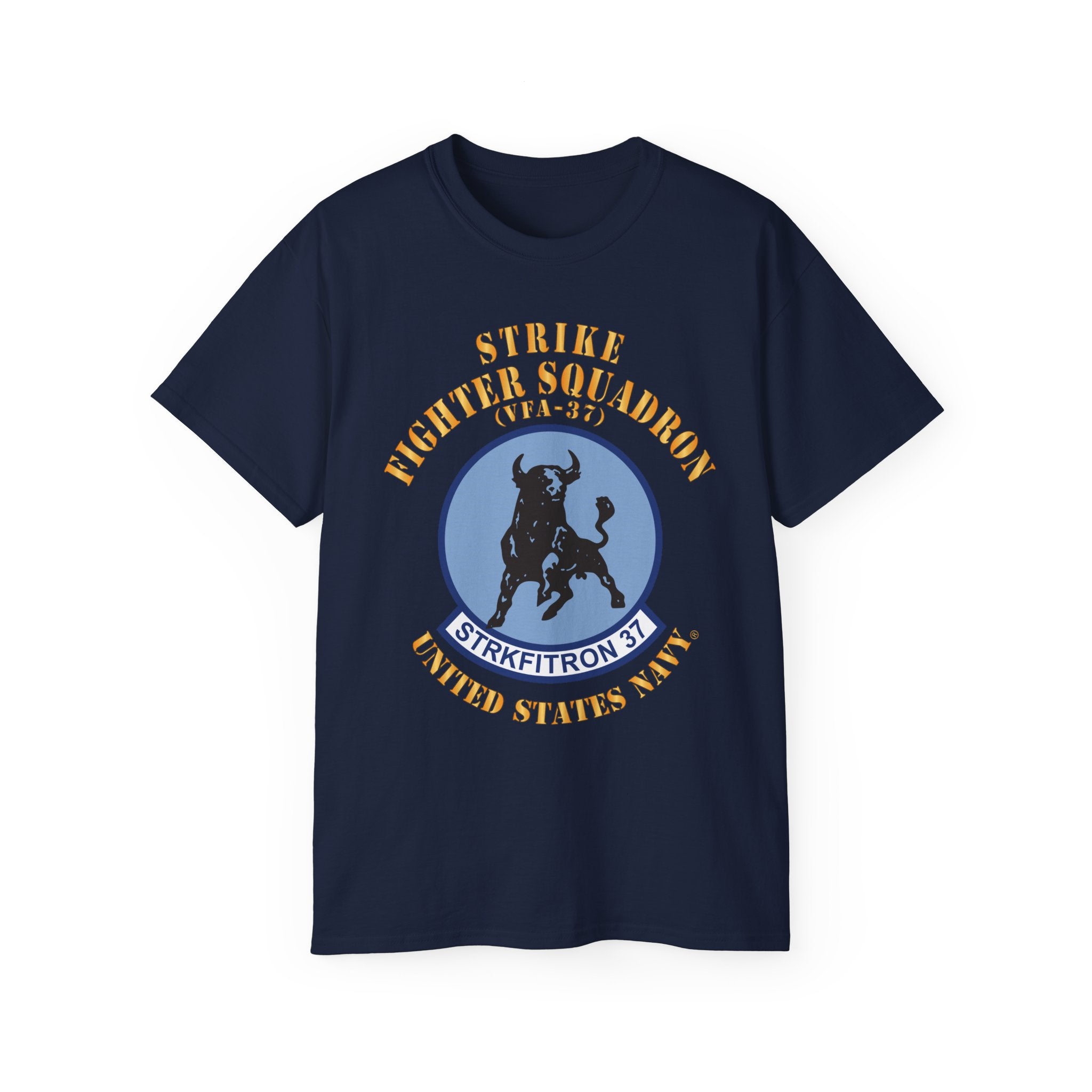 Unisex Ultra Cotton T-Shirt - Navy - Strike Fighter Squadron 37 (VFA-37)