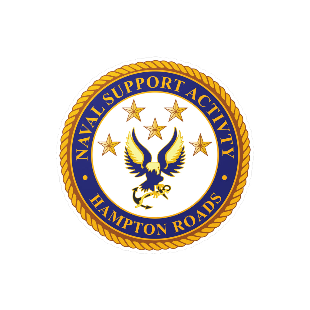 Kiss-Cut Vinyl Decal - Navy - Naval Support Activity - Hampton Roads