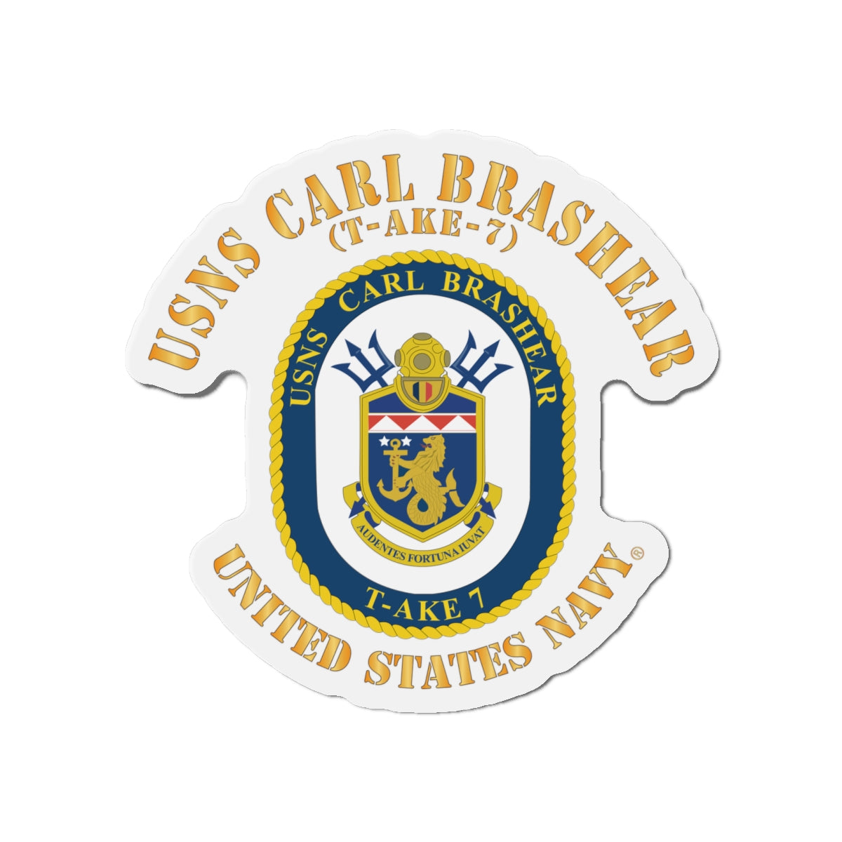 Die-Cut Magnet - Navy - USNS Carl Brashear (T-AKE 7)