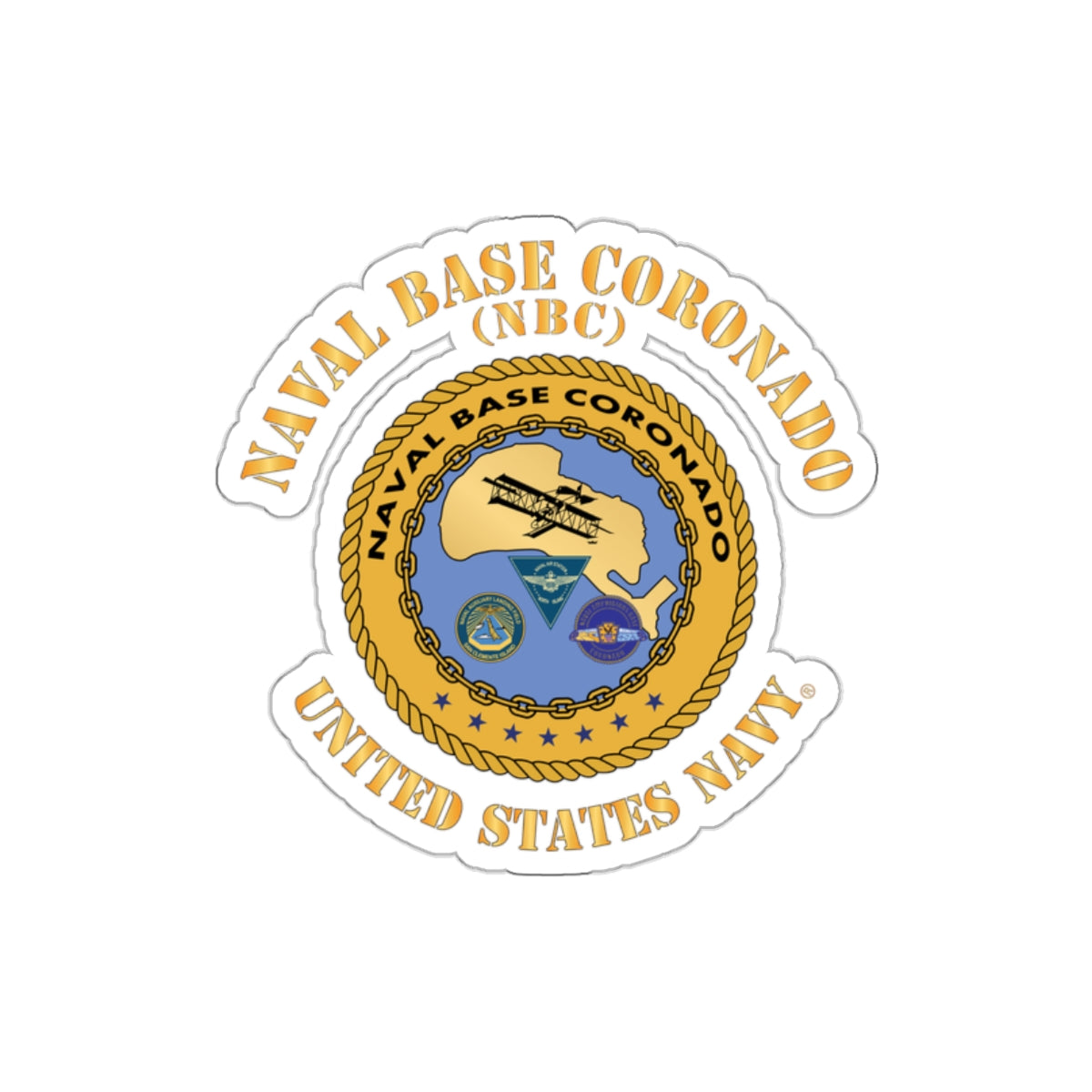 Die-Cut Vinyl Sticker - Navy - Naval Base Coronado(NBC)