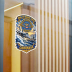 Kiss-Cut Vinyl Decal - NAVY - Naval Air Warfare Center - Coronado - Crest - with Scene - 3D - Enhanced