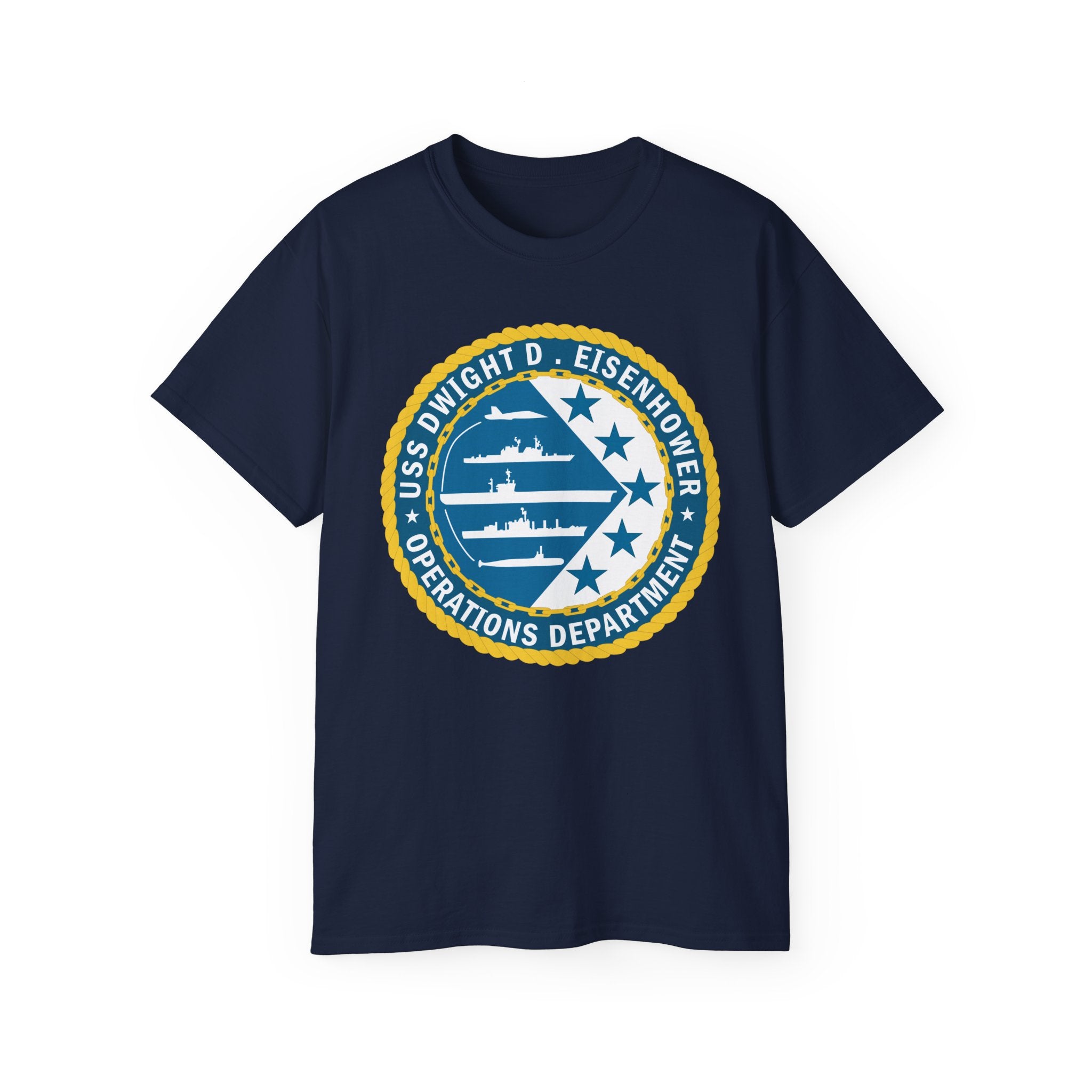 Unisex Ultra Cotton T-Shirt - Navy - USS Dwight D. Eisenhower (CVN-69) - Operations Department wo txt