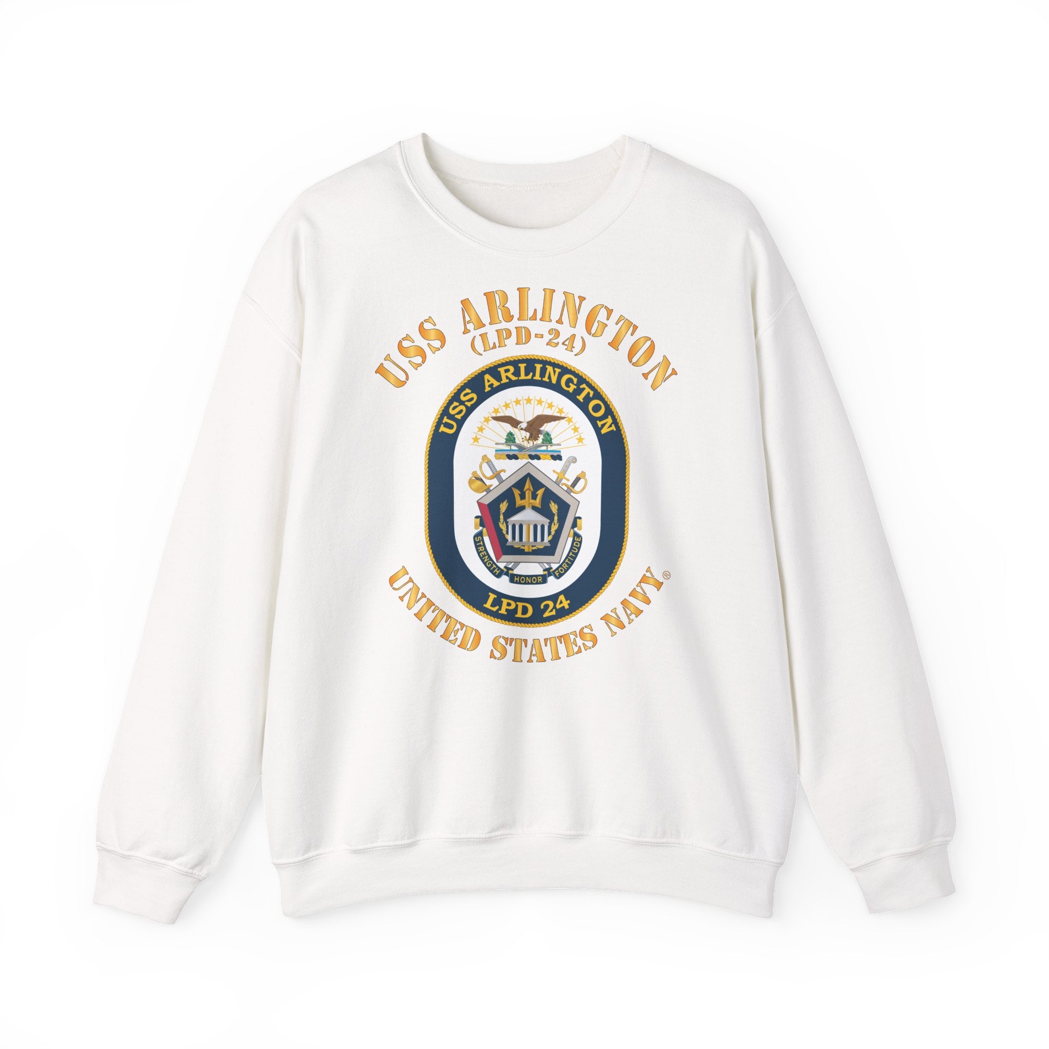 Unisex Heavy Blend™ Crewneck Sweatshirt - Navy - USS Arlington (LPD-24)