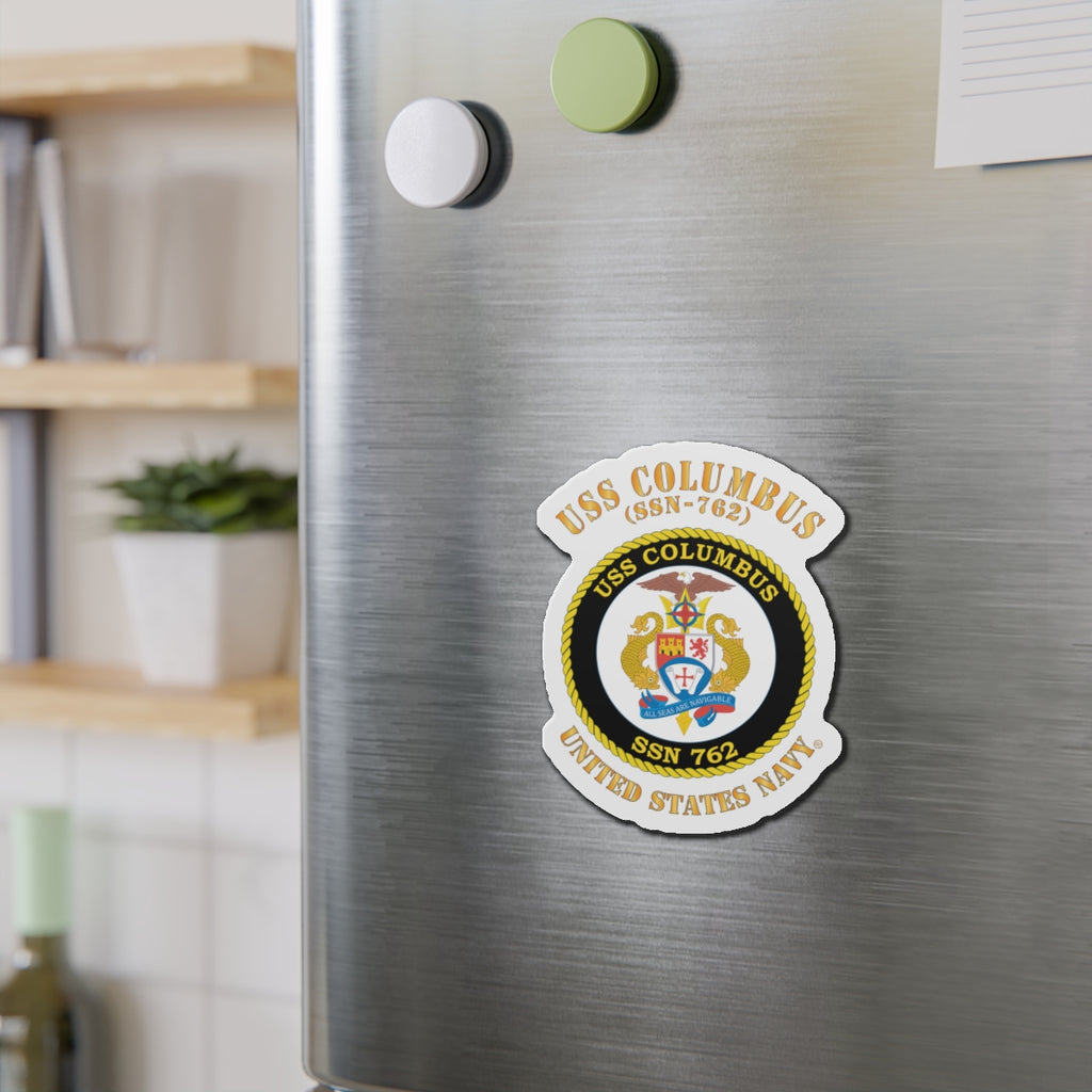 Die-Cut Magnet - Navy - USS Columbus (SSN-762)