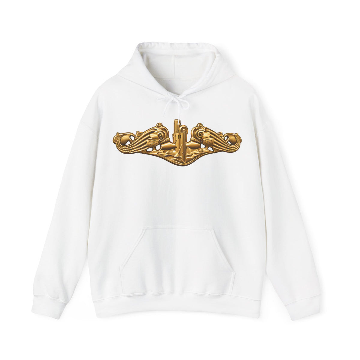 Unisex Heavy Blend™ Hoodies - Navy - Badge - Submarine Warfare wo txt - Officer - 3D - Enhanced