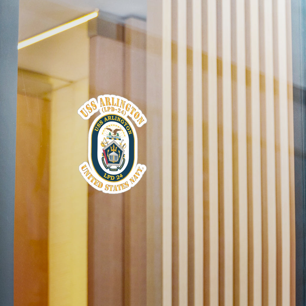 Kiss-Cut Vinyl Decal - Navy - USS Arlington (LPD-24)