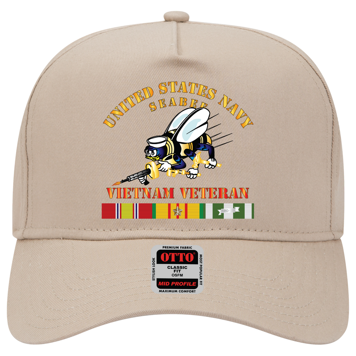 Baseball Cap - Navy - Seabee - Vietnam Veteran - Vers1