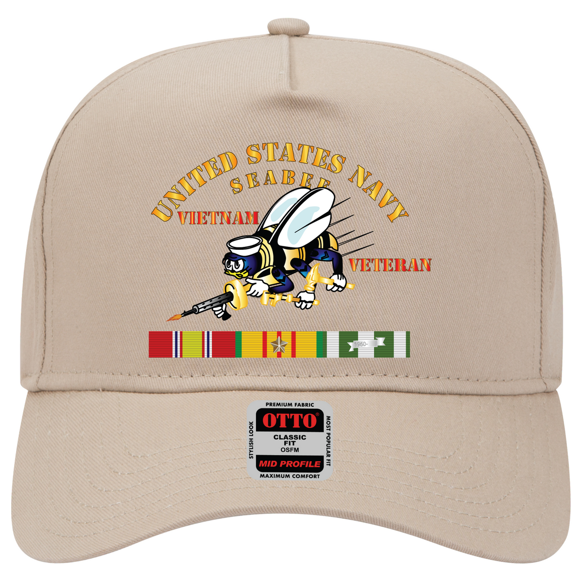 Baseball Cap - Navy - Seabee - Vietnam Veteran - Step VN VET