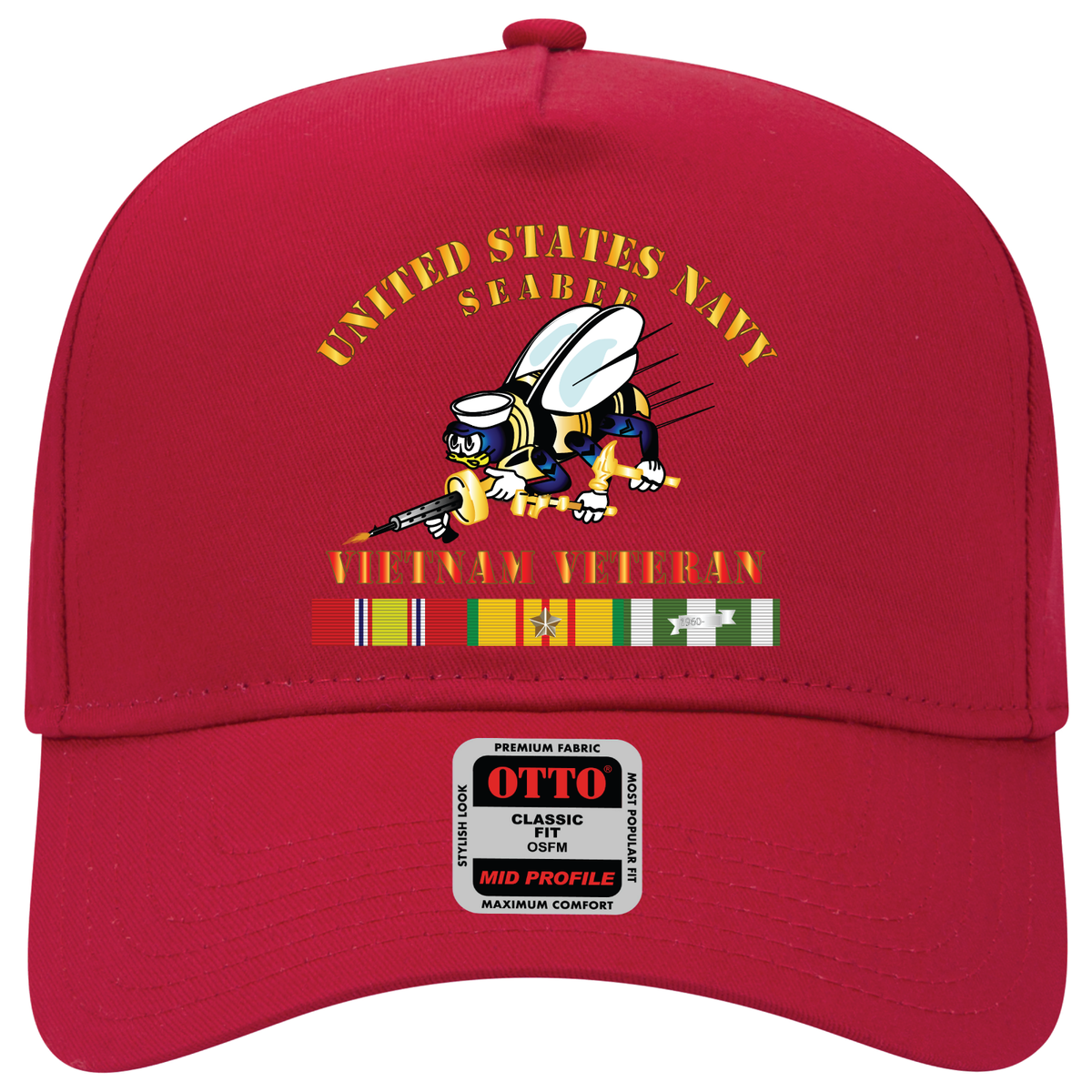 Baseball Cap - Navy - Seabee - Vietnam Veteran - Vers1