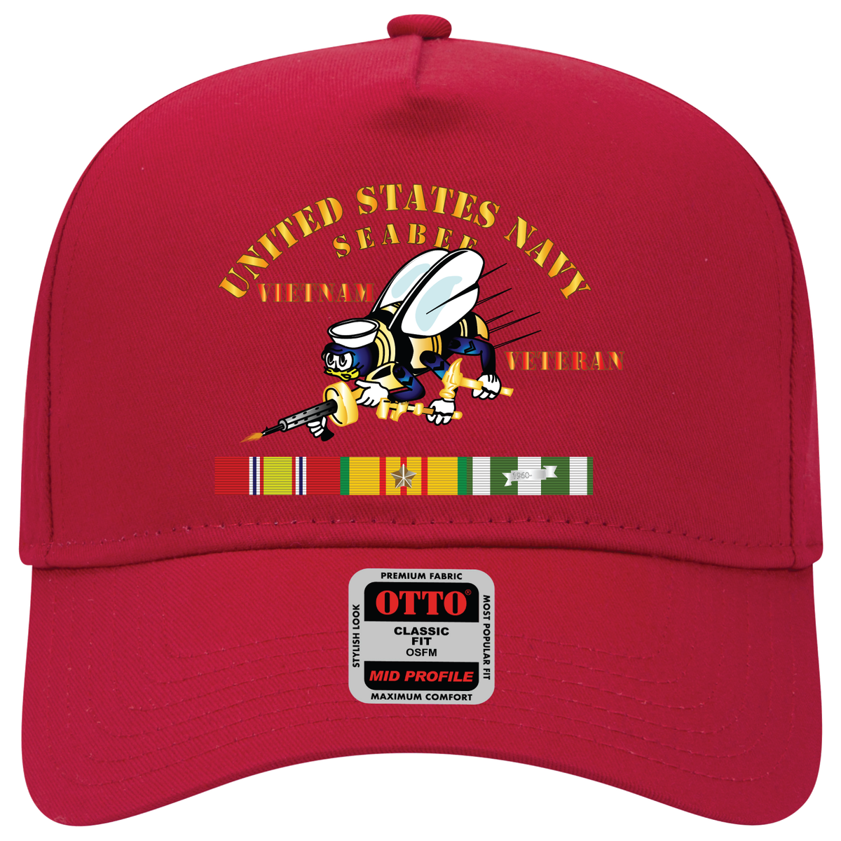 Baseball Cap - Navy - Seabee - Vietnam Veteran - Step VN VET