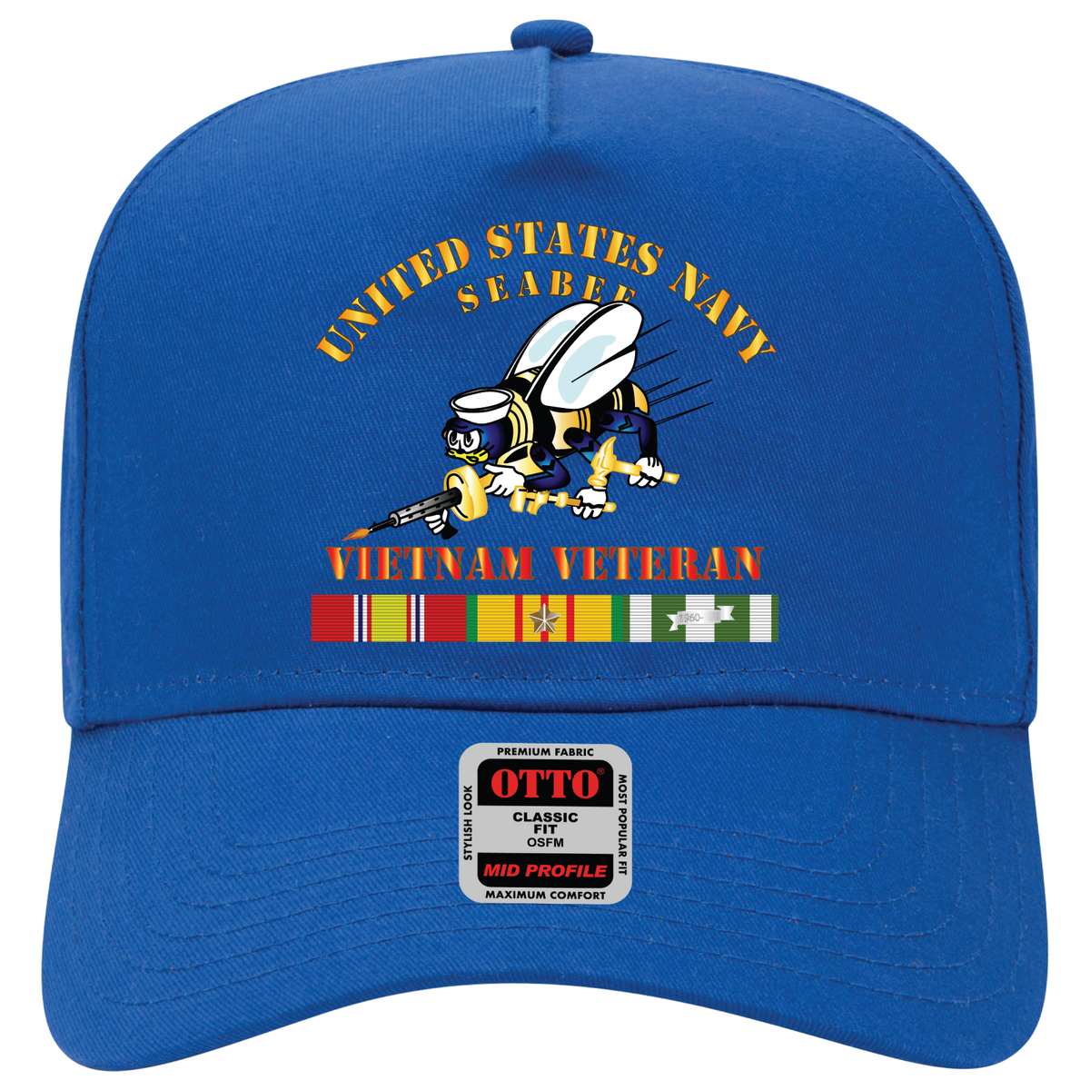 Baseball Cap - Navy - Seabee - Vietnam Veteran - Vers1