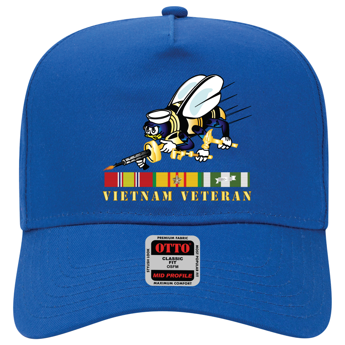 Baseball Cap - Navy - Seabee - Bee Only w VN SVC wo DS V1