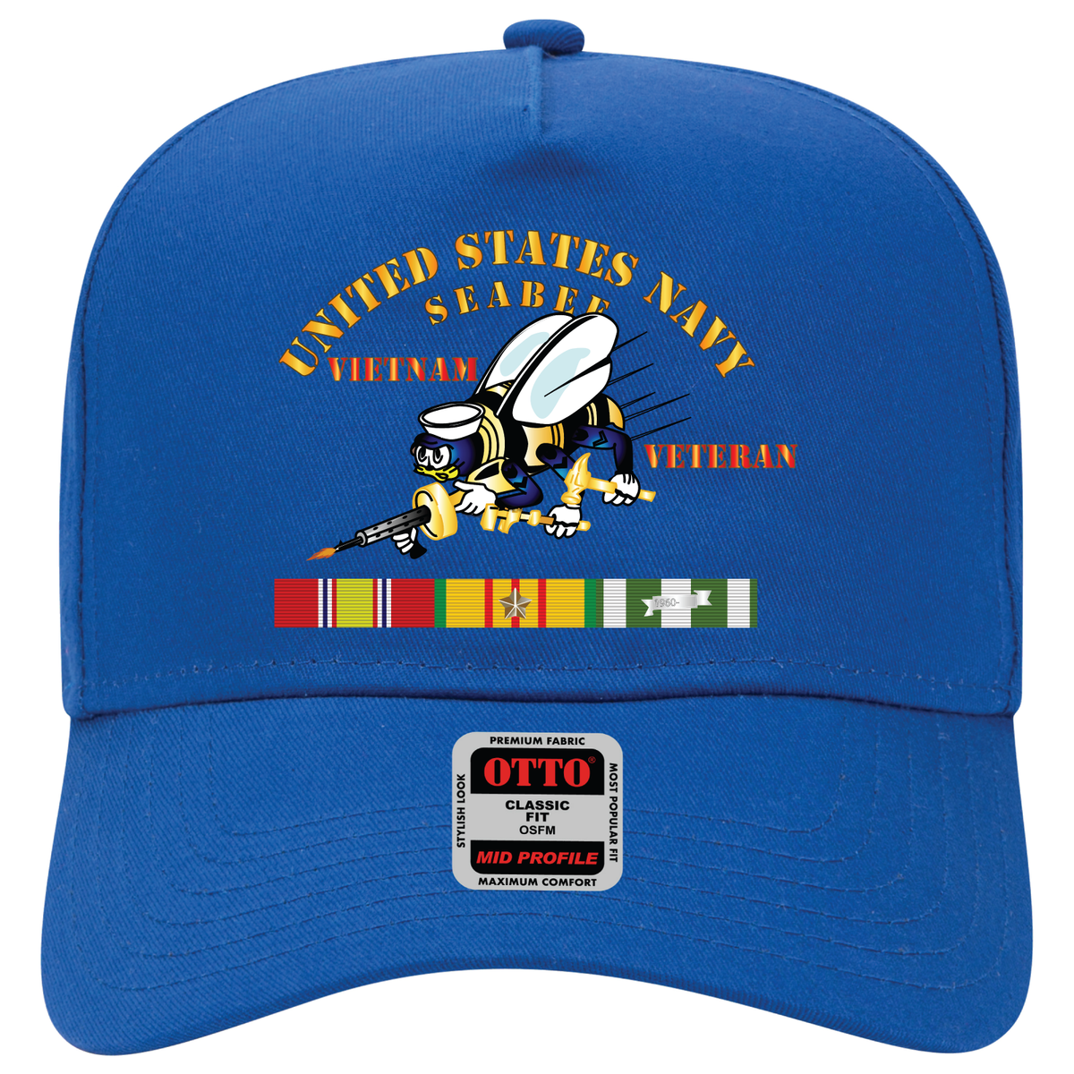Baseball Cap - Navy - Seabee - Vietnam Veteran - Step VN VET